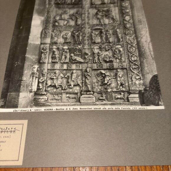 Vintage New Testament Scenes / Guglielmo Italian Sculpture Photo San Zeno Verona - Picture 3 of 5